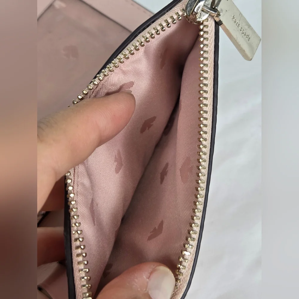 Kate Spade 6"x3" Inch Sprox Pink Leather Wallet - Picture 8 of 14